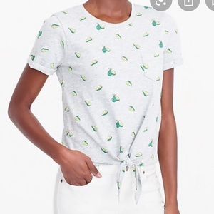 J. Crew Avocado Tied Tee